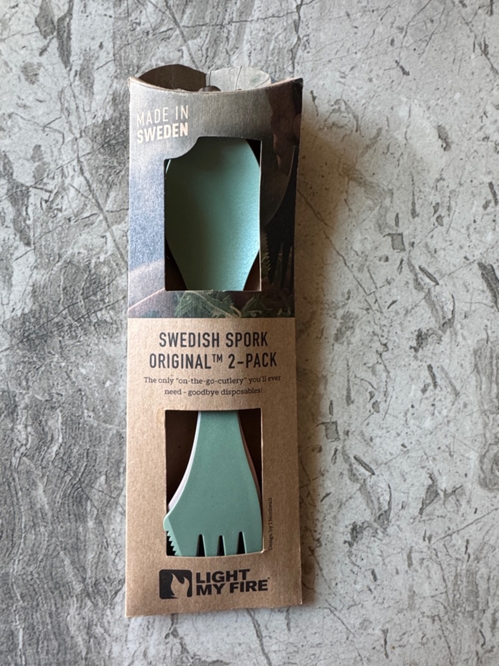 Light My Fire Swedish Spork Original 2-Pack - Sage Green + Dusty Pink